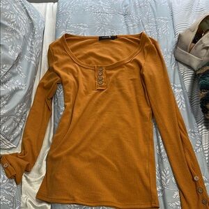 Women's Mustard Long Sleeve Top